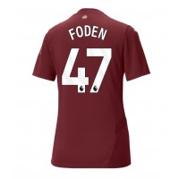 Maglia Calcio Manchester City Phil Foden #47 Terza Divisa Donna 2024-25 Manica Corta